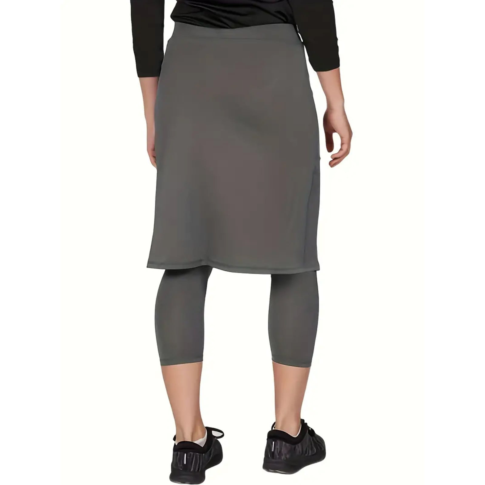★SCULPTOR★ Asymmetric Skirt Leggings Melange Gray SC25S434 Sculptorpage - Asymmetric Skirt Leggings Melange Gray