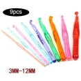 thumbnail image 2 of Opolski 9Pcs/Set 3-12mm Colorful Crochet Needles Hooks Weave Crafts DIY Knitting Tools, 2 of 9