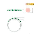 thumbnail image 4 of ANGARA Natural Shared Prong Emerald and Diamond Half Eternity Ring in 14K White Gold for Women (Size-2.1mm) | May Birthstone, Birthday, Anniversary, Jewelry Gift for Women | Natural Emerald Ring, 4 of 8