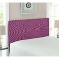 thumbnail image 2 of Psychedelic Headboard, Hypnotic Spiral Pattern Spell Theme Optic Illusion Effect Retro Illustration, Upholstered Decorative Metal Bed Headboard with Memory Foam, Twin Size, Violet Orange, by Ambesonne, 2 of 4