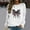 White, variant on CLOISE Halloween Womens Sweatshirt Trendy Halloween Print Oversized Sweatshirts Fall Long Sleeve Crewneck Hoodies Shirts Tunic Raglan Tops Halloween Party Clothes White XL Treat