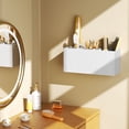 thumbnail image 4 of Organizador de herramientas para peinar el cabello para montaje en pared NIUBEE, acrílico blanco, 4 of 7