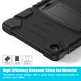 thumbnail image 2 of XYX Case for Samsung Galaxy Tab A9+ 11.0 inch (SM-X210/SM-X215/SM-X216), Dual Layer Slim Heavy Shockproof Rugged Protective Cover Case with Kickstand (Black), 2 of 7