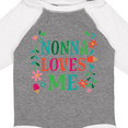 thumbnail image 4 of Inktastic Nonna Loves Me Granddaughter Girls Long Sleeve Baby Bodysuit, 4 of 5