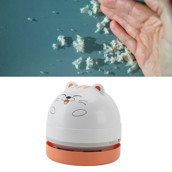 Desktop Vacuum Cleaner Portable Mini Table Dust Vaccum Cleaner with Vacuum Nozzle Cleaning Brush for Cleaning Dust Crumbs Computer Car