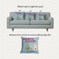 thumbnail image 2 of 20" x 20" Simply Daisy Hoppy Easter Indoor/Outdoor Pillow, Lighter than Air Blue Qty 1, 2 of 6