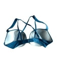 thumbnail image 2 of Victoria's Secret Women's Bombshell Add 2 Cups Size Shine Strap Bikini Swim Top Rhinestone Logo Blue Size 34A NWT, 2 of 3