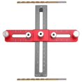 thumbnail image 1 of Handle Punching Positioner, Drawer Cabinet Door Handle Installation Aids Woodworking Hole Cutting Tool Red + Gray, 1 of 5