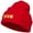 Red, variant on Vietnam Campaign Ribbon Embroidered Long Beanie - Olive OSFM