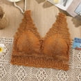 thumbnail image 2 of Lace Nursing Bra Women Lingerie Lace Chest Tube Backless Bra Camisole Base Underwear V-Neck Convertible Bra Feature Hook and Eye Closure Wire-Free Bra Style Y-111 , Brown one size, 2 of 6