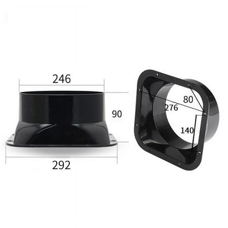 

Duct Connector Square Flange ABS Plastic for 100-300mm Dia Hose Check Valve 250#