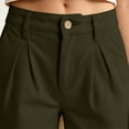 thumbnail image 3 of Women's Bermuda Long Shorts with Pockets, 9" Wide Leg Knee Length Shorts for Women, Walking Casual Workout Bottoms, 3 of 7