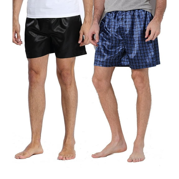 CYZ 2-PK Men's Satin Boxers