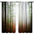 thumbnail image 2 of Forest Curtains,Nature Scenery Gothic Fantasy Forest Misty Foggy Mysterious Nature Woodland Tree Landscape Window Drapes Treatments for Living Room Bedroom Kitchen,42X54 Inch, 2 of 4
