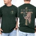 thumbnail image 4 of In God We Trust Double Sided Unisex T-Shirt – American Flag Cross Shirt, 4 of 6