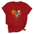 thumbnail image 1 of Meichang T-Shirts de la Saint-Valentin pour Femmes Mignons avec Cœur d'Amour T-Shirts Graphiques à Manches Courtes Décontractés à Col Rond T-Shirts Hauts Joyeuse Saint-Valentin, 1 of 2