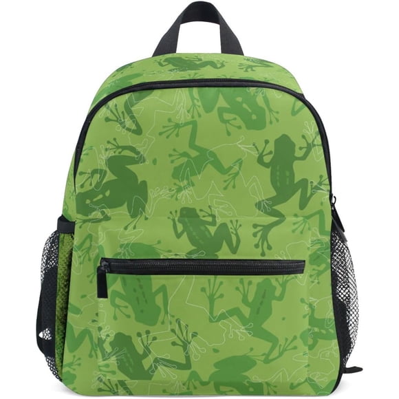 12inch Backpack Frogs for Preschool Mini Bookbag Nursery Primary Student Travel School Bag Frogs Backpacks