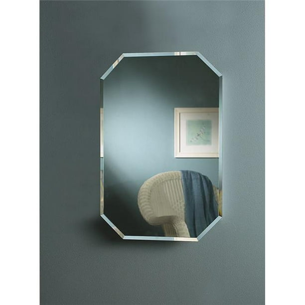 Jensen 1454 18 X 27 In 1 Door Mirage, Frameless Octagon Beveled Mirror