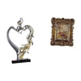 thumbnail image 1 of Figura De Pareja Besándose Tallada A Mano, Marco De Fotos Floral, Estatua Coleccionable, Adorno Para Dormitorio, Boda, Estantería, Armario, Decoración Del Hogar, 1 of 8