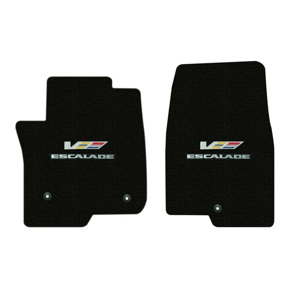Lloyd Mats LogoMat Custom-Fit 2PC Carpet Floor Mats for 2023-2026 Cadillac Escalade, Charcoal