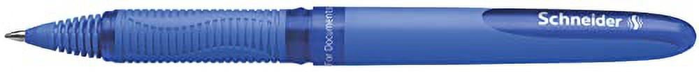 Schneider One Hybrid C Rollerball Pen, 0.5 mm Hybrid Conical Tip, Light Blue Barrel, Blue Ink, Box of 10 Pens (183203)