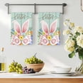 thumbnail image 3 of Easter Kitchen Towels Set of 1, Spring Rabbit Ear Eggs Floral Green Wooden Grain Absorbent Dish Towels for Kitchen, Microfiber Hand Towel, Quick Drying Tea Towel for Cleaning Decorative Dishcloths, 3 of 7