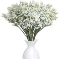 thumbnail image 1 of Coolmade Artificial Baby Breath Gypsophila Flowers Bouquets 15 pcs Real Touch Flowers for Wedding Party DIY Wreath Floral Arrangement Home Decoration (White), 1 of 8