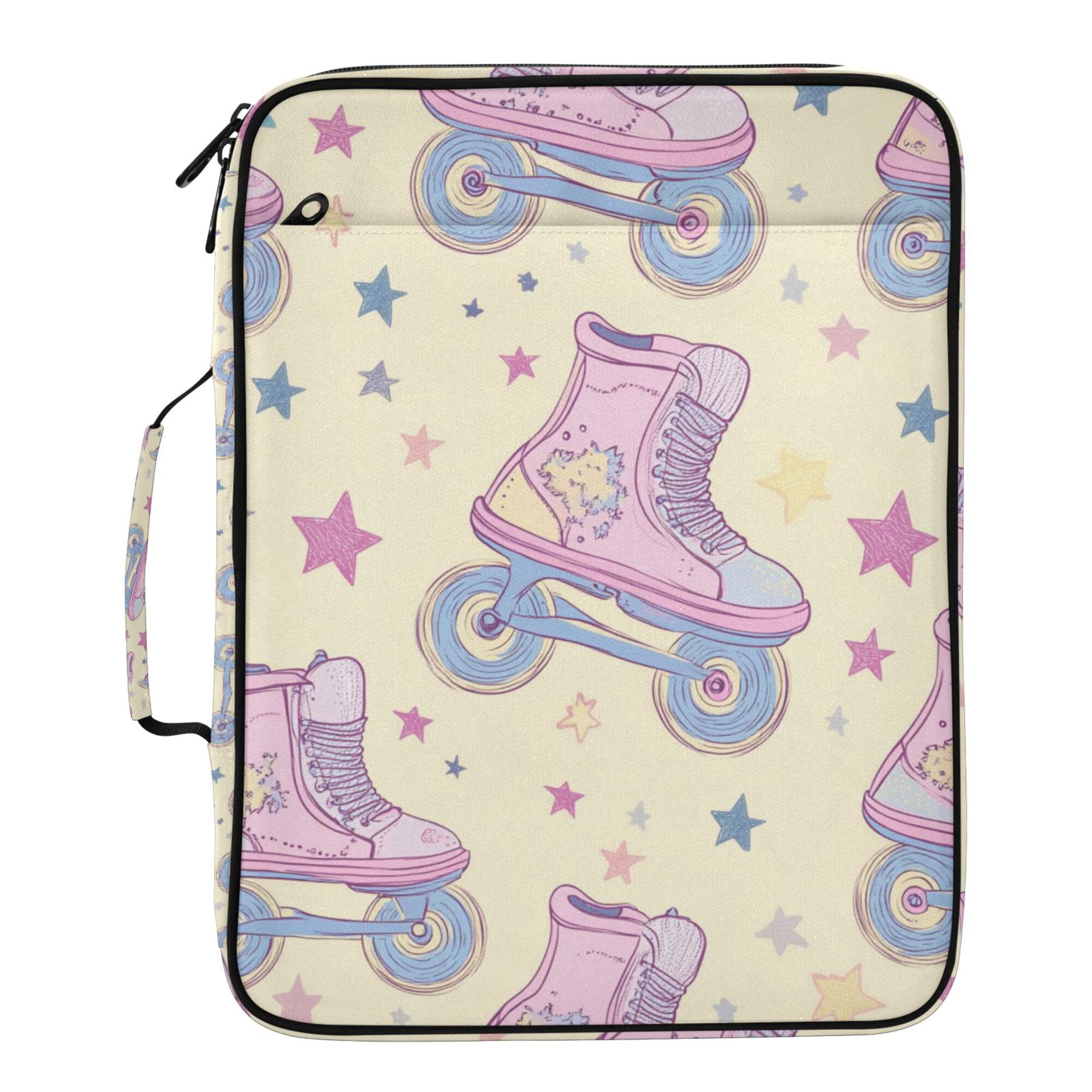 FORMRS Accordion File Folder A4 Size 7-Pocket Expanding Document Organizer Bag with 3 Ring Binder, Roller Disco
