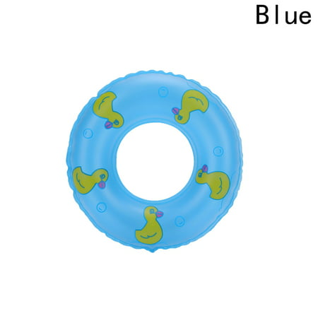 AkoaDa 1 Pcs Little Duck Print Inflatable Swimming Ring Life Ring For Doll Accessories For Monster toys dolls 2 Color