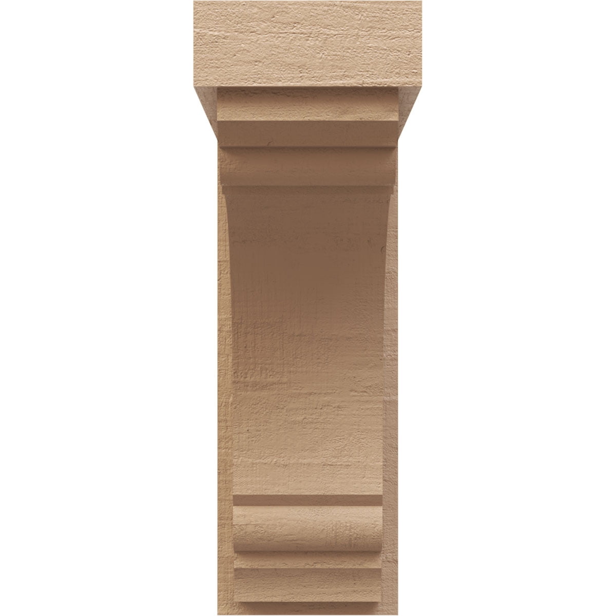 5"W x 10"D x 15"H Classic Warren Rough Cedar Woodgrain TimberThane Corbel, Primed Tan