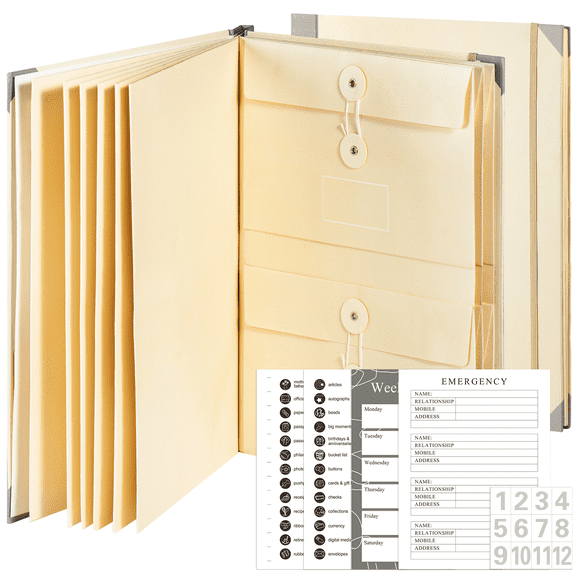 CCOCC File Folder Accordion Storage Document Organizer Foldable Design Storage Bag