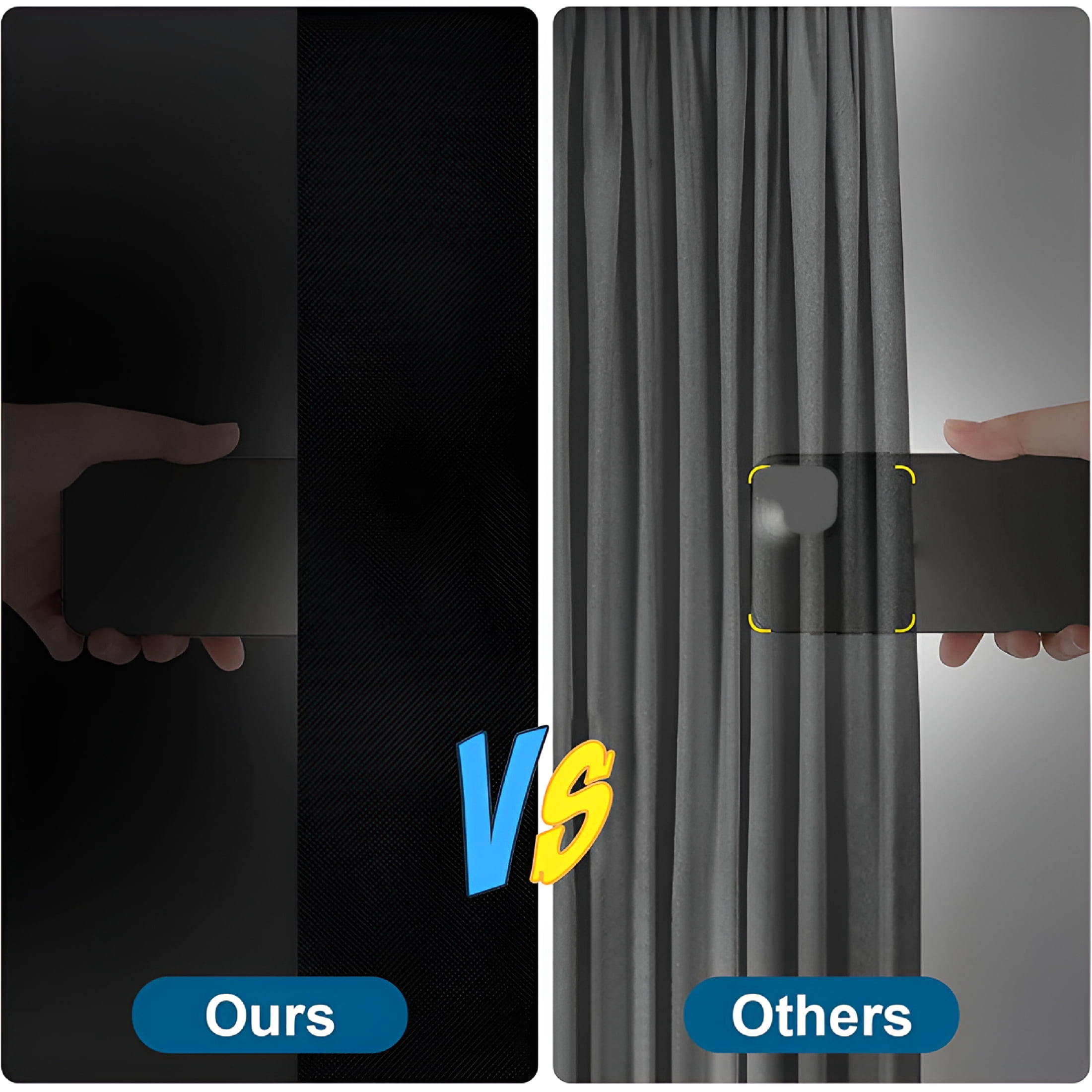 XIBUFE 2026 New 100% Blackout Curtains for Bedroom,Portable Diy Window Blinds,No Drill Window Shades & Blackout Blinds with Stickers & Tabs for Travel,Dorm Room,Media Room (79" X 57")