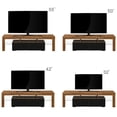 thumbnail image 3 of TV Cabinet for 55 Inch TV, SEGMART TV Stand with LED Lights, High Gloss TV Console with Drawers, Home Media Entertainment Center for Living Room, Walnut+Black, LL313, 3 of 10