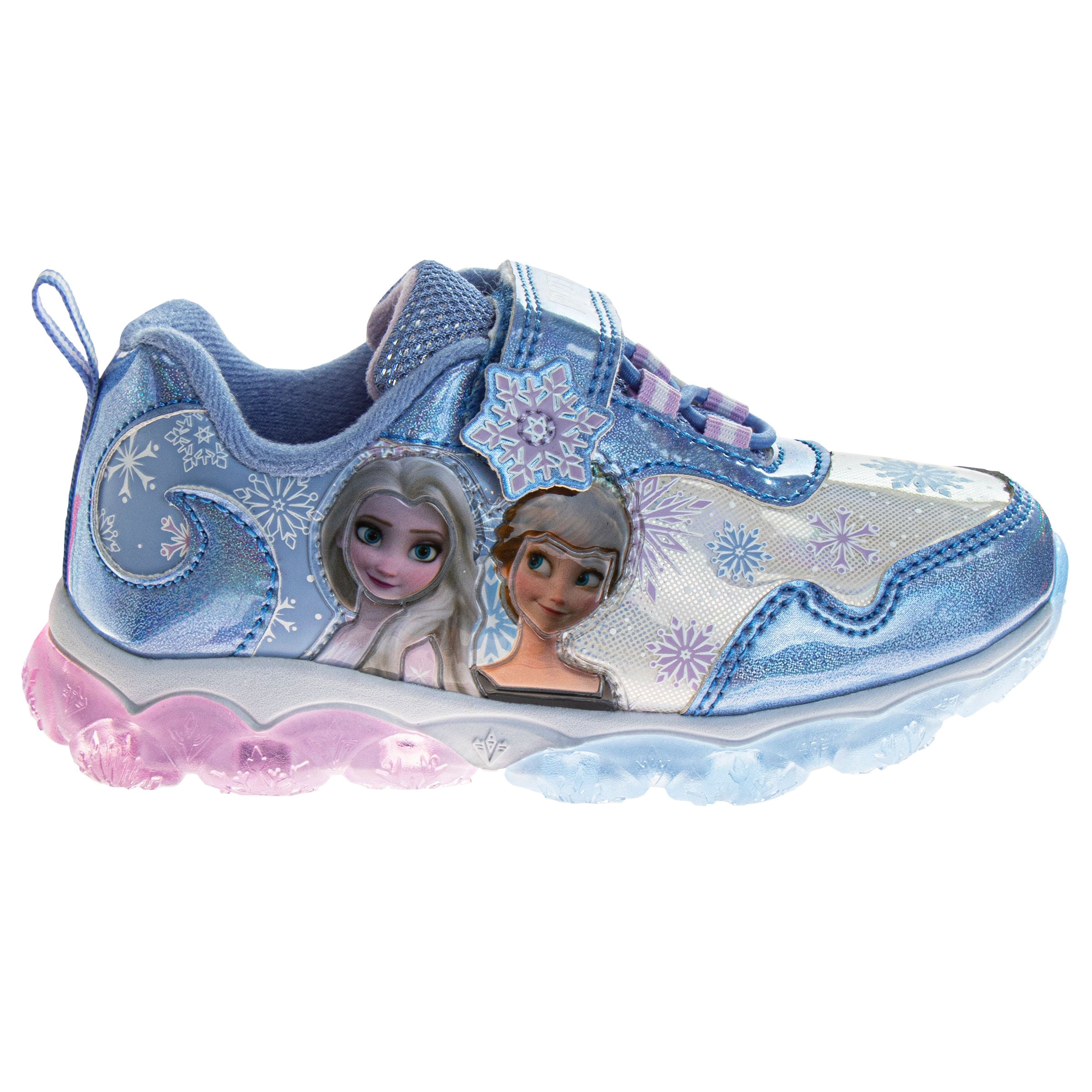 Disney Frozen Girls’ Light-Up Sneakers – Elsa & Anna Athletic Shoes (Little Kid / Big Kid)
