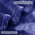 thumbnail image 5 of Howarmer Navy Fuzzy Bed Blanket, Throw Size Soft Flannel Fleece Bed Throw Blankets, 60 x 50 Inch, 5 of 6