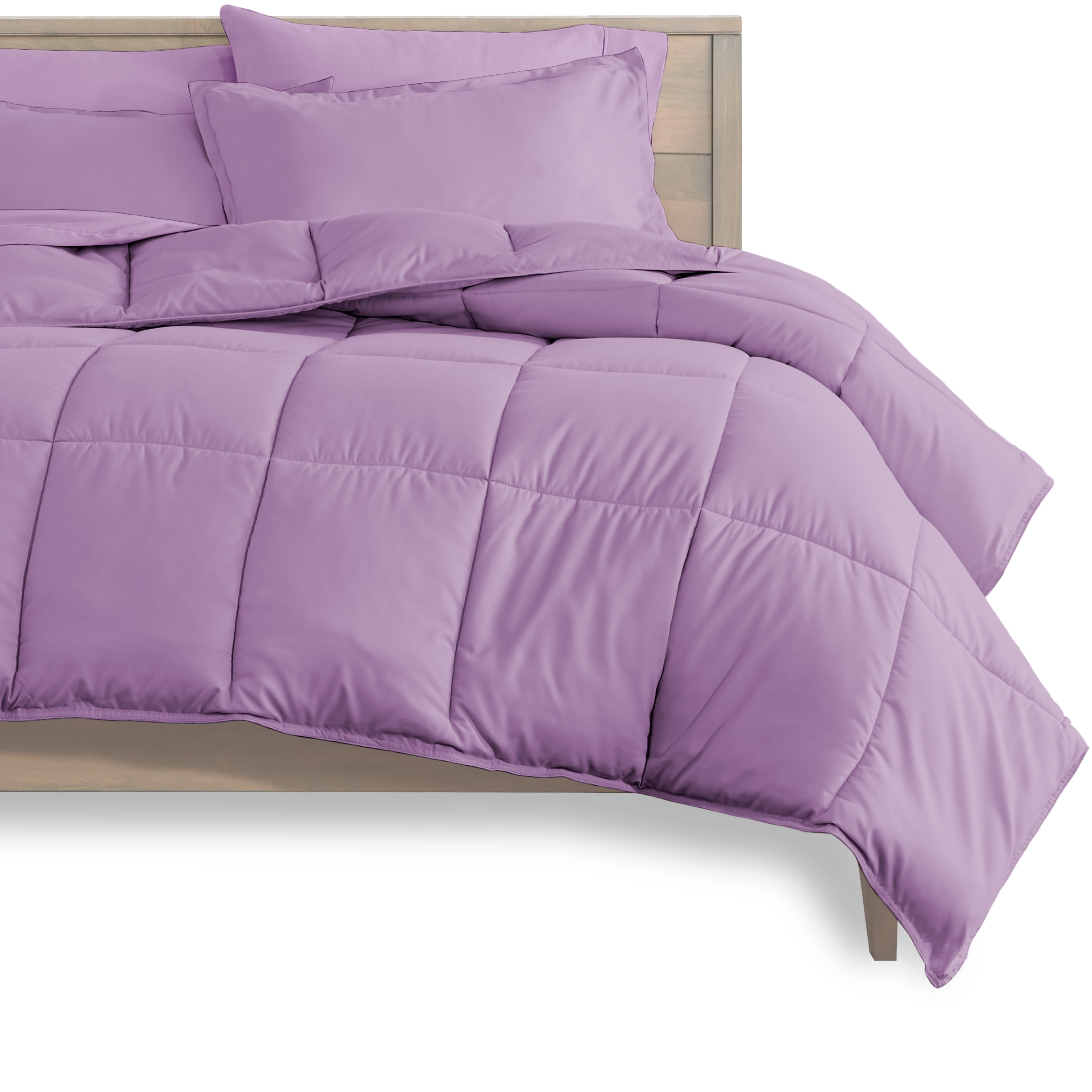 Bare Home Microfiber 5-Piece Lavender and Lavender Bed in a Bag, Twin XL