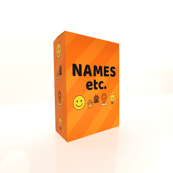 Names etc – Fast-Paced Family Card Game of Name, Animal, Place, and Thing | Family Games | Travel Games | Educational Game for Kids, Teens & Adults | Ages 8 | 2 Players