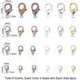 thumbnail image 2 of 1 Set About 144pcs 6 Color 4 Sizes Brass Lobster Claw Clasps for Jewelry Necklaces Bracelet Making (10x6mm 12x6mm 14x8mm 18x10mm), 2 of 7