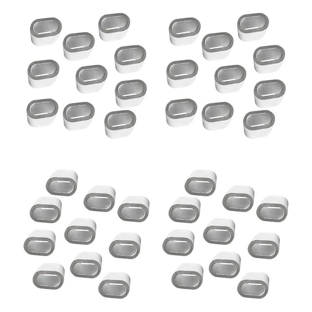 40 piezas de virolas de aluminio, de Cola Casquillos de cable de acero