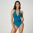thumbnail image 2 of Stylish Swimwear One Women V Neck Control Bathing Suit Ruched Swimsuits for and Comfort, 2 of 8