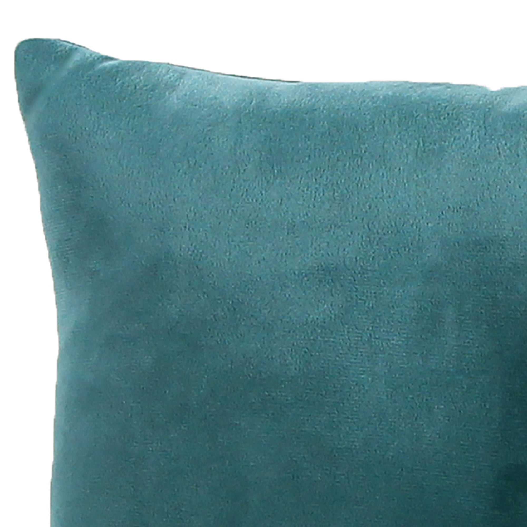 Jordan Manufacturing 18" x 18" Fairview Emerald Green Solid Square Tufted Decorative Throw Pillow with Fabric Button