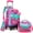 Ice cream, variant on Kids Rolling Pink Backpack for Girls Roller School Backpacks with with Lunch Box Wheeled Bookbag for Elementary Student