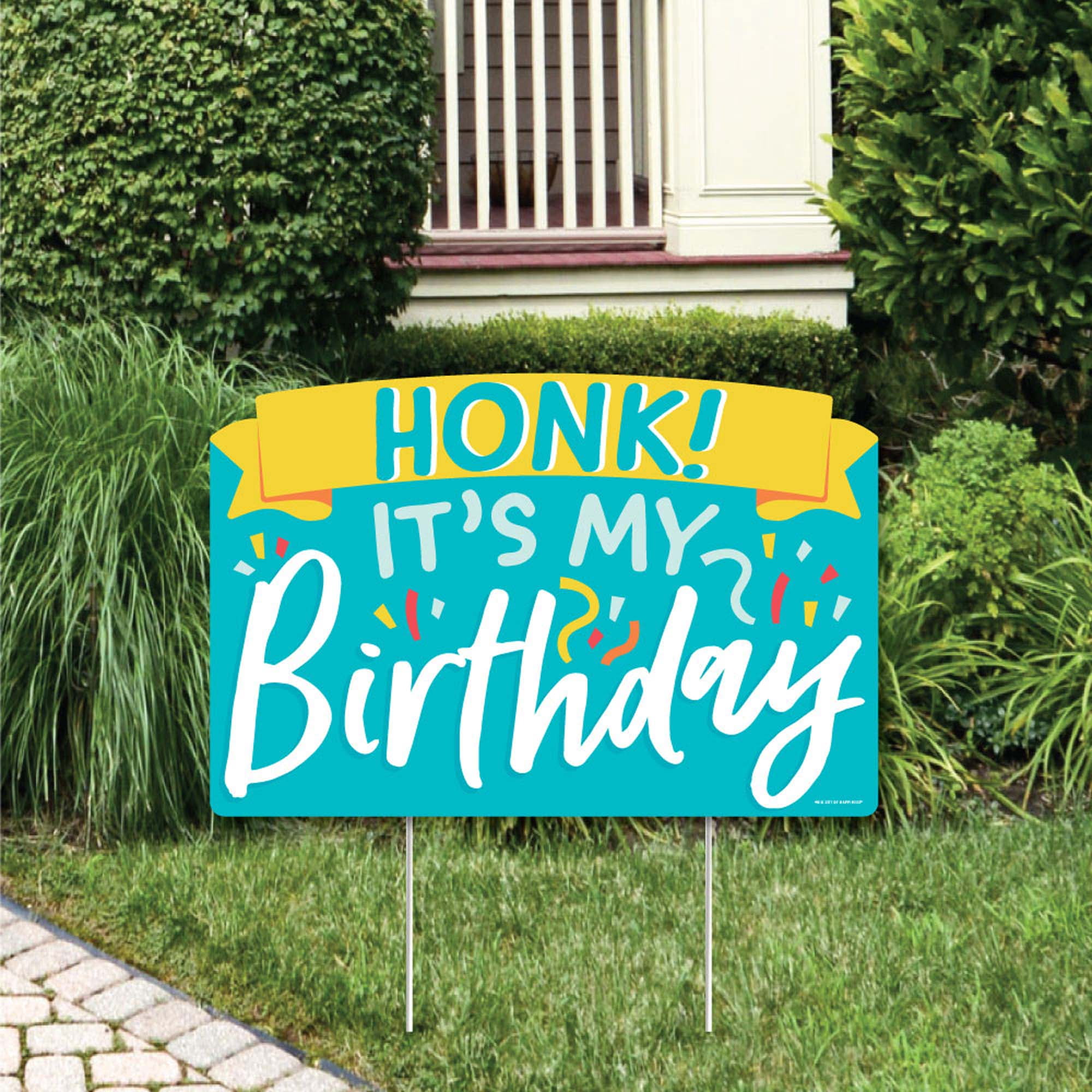The Holiday Aisle 22 Piece Honk It's My Birthday Yard Decoration Sign Set 