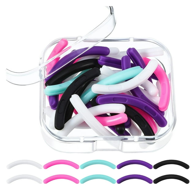 30 Pcs Black Silicone Eyelash Curler Pads - High Elasticity Replacements