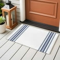 thumbnail image 5 of Abstract Geometric Blue Stripe, 2'x3' Washable Rug, White Backdrop Non-Slip Soft Doormat Area Rugs for Entrance Bathroom Bedsides, Carpet for Kitchen Bedroom, Entryway Floor Mat, 5 of 9