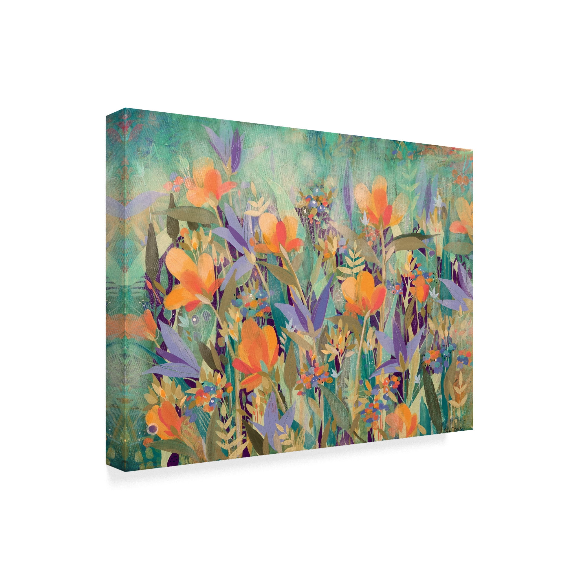 Trademark Fine Art 'Summer Garden Abstract Modern' Canvas Art by Sue Davis