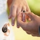 thumbnail image 2 of Anillos para mujer, regalos originales para mujer, anillo con forma de reloj y circonita cúbica para compromiso, boda, accesorios de joyería, reloj inteligente para mujer y niña., 2 of 5