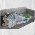 thumbnail image 6 of Cartoon Soft Flannel Fleece Throw Blanket, Baby Sitting on the Meadow in Spring Time with Butterflies, Cozy Plush for Indoor and Outdoor Use, 60" x 80", Baby Blue Pink Green, by Ambesonne, 6 of 6