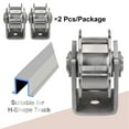 thumbnail image 5 of Unique Bargains 2pcs 2.7' H-Groove Wheel Sliding Gate Caster for Inverted 0.98' H-Track Silver, 5 of 5