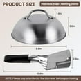 thumbnail image 6 of 9” Blackstone Basting Cover Lid Dome for Griddle Cooking Basting, Griddle Accessories for Enhanced Flavor and Steaming Vegetables + 9.7" Spatula Steak Grill Tongs for Flipping Barbecue, 6 of 10